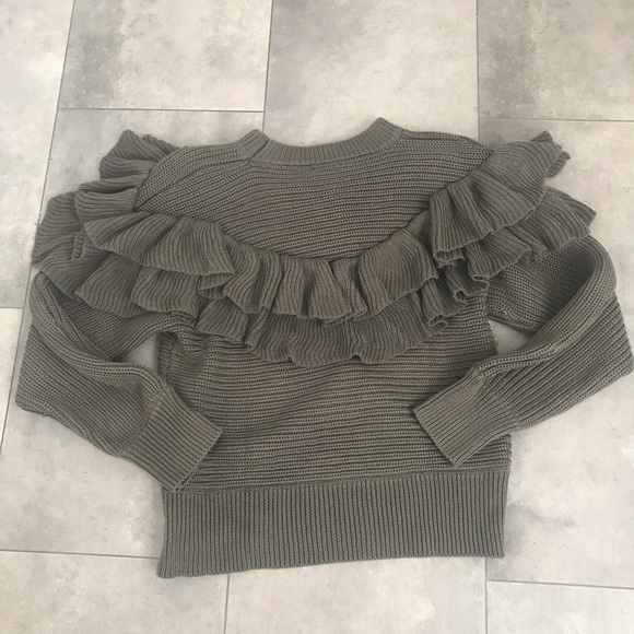 dRA green Merriam ruffle sweater! - Picture 6 of 6